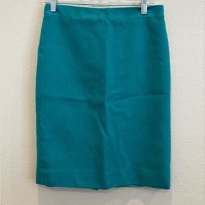 J.Crew  Teal Pencil Skirt size 6